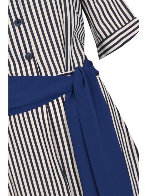 Abito chemisier in misto viscosa con fusciacca HANITA | H.V3789.4577200.BLU MARINE